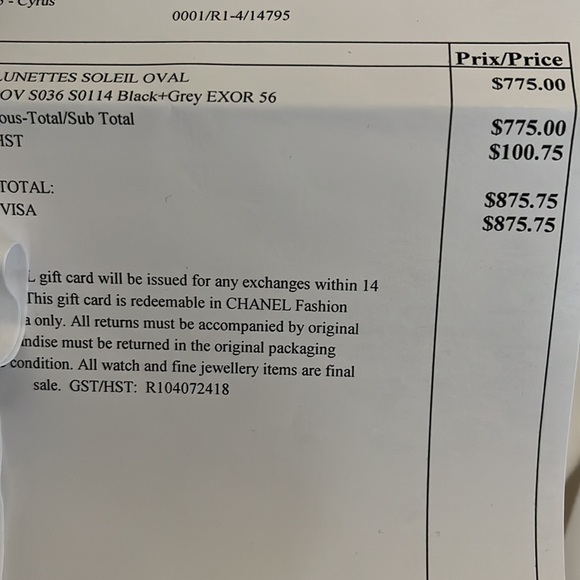 NEW CHANEL Oval Sunglasses - Picture 9 of 9